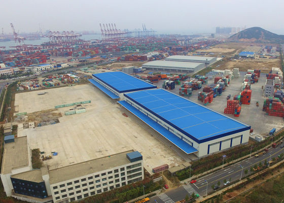 Projeto e construção industriais do armazém da logística da construção de aço