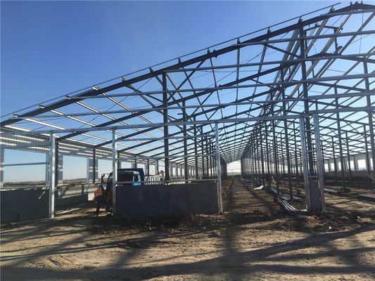 Q355B Edifícios pré-fabricados de estruturas de aço para instalações de transformação de leite