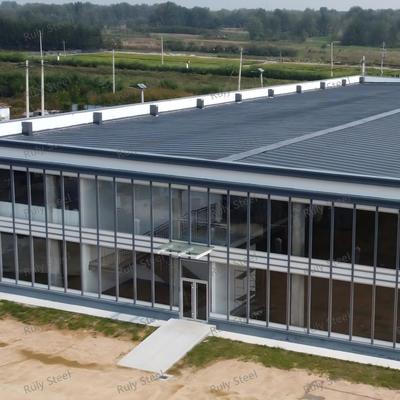 Armazém de Estrutura de Aço Multifuncional com Mezanino para Showroom e Escritório