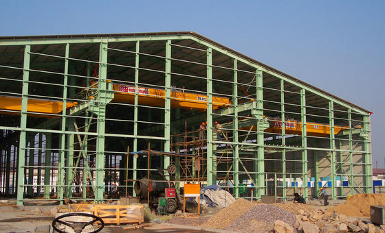 Construção pre projetada da oficina do metal com a oficina do metal do guindaste aéreo/casa pré-fabricada