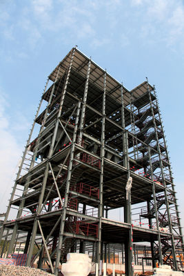 Edifícios de aço de vários andares Fabricação de estruturas de aço pré-construídas