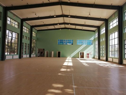 Estrutura de aço pré-construída Sala de badminton Q235B Q355B Material