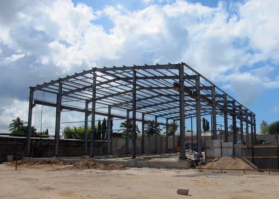 Estrutura de aço leve Espaço Armazém Estrutura de metal Oficina de layout pré-fabricado