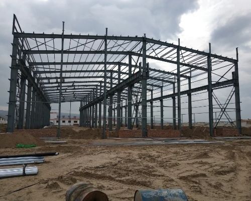 Construção industrial pré-fabricada Estrutura de aço leve Edifício de armazém Secção H Produção da China