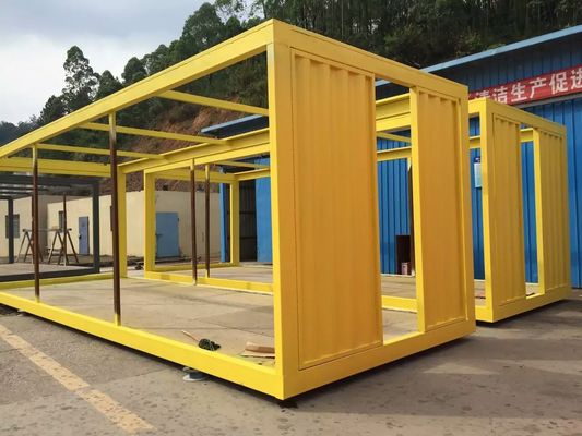 Casa de contêineres pré-fabricada galvanizada com painéis de lã de vidro