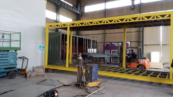 Casa de contêineres pré-fabricada galvanizada com painéis de lã de vidro