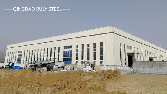 Fabricação rápida Estrutura de aço ligera pré-fabricada Edifício de grande comprimento Portal Quadro Armazenamento de metal