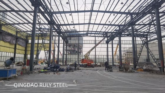 Fabricação rápida Estrutura de aço ligera pré-fabricada Edifício de grande comprimento Portal Quadro Armazenamento de metal