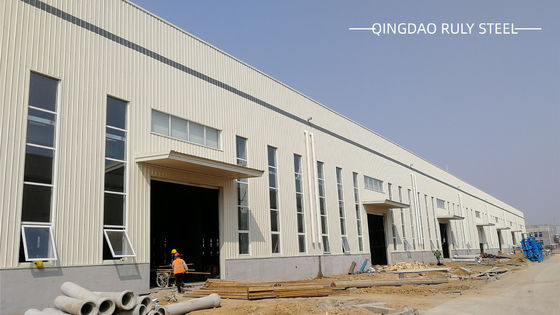 H Secção Quadro Parte Aço Prefabricado Oficinas Alta resistência ao vento
