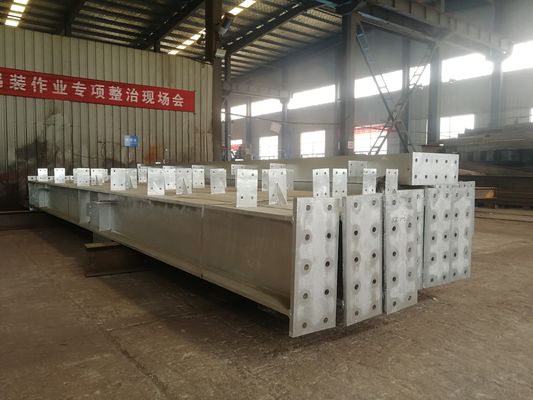 Construção Estrutura de aço pré-fabricada de secção H Trava de coluna de liga baixa pintada / galvanizada