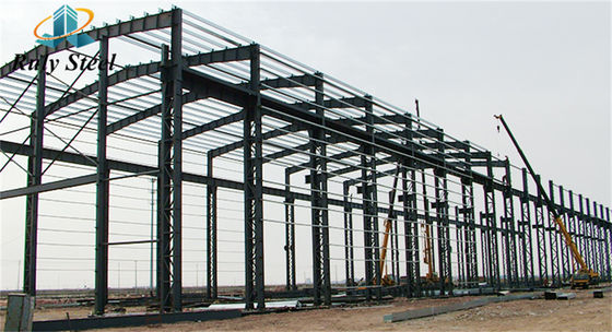 Construção de estruturas de aço, armazém de fabricação com guindaste