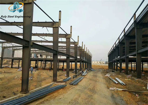 Large Span H Section Columns Multi Story Industrial Steel Structure Building Warehouse Workshop Materiais de construção