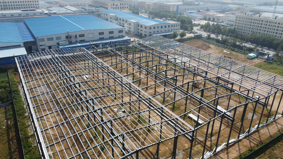 Oficina de estruturas de aço de secção H pré-fabricadas com guindaste de ponte anti-corrosivo