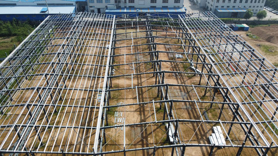 Oficina de estruturas de aço de secção H pré-fabricadas com guindaste de ponte anti-corrosivo