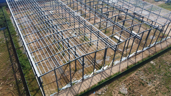 Oficina de estruturas de aço de secção H pré-fabricadas com guindaste de ponte anti-corrosivo