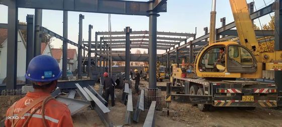 Large Span Prefab/Prefabricated Building Steel Structure Warehouse Metal galvanizado Q235/Q355 H Seção de estrutura de oficina