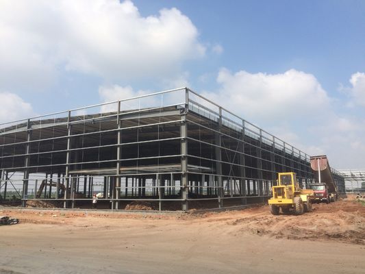 Indústria Prefabricada Telhado de metal ondulado Estrutura de aço leve pesado Armazém de construção