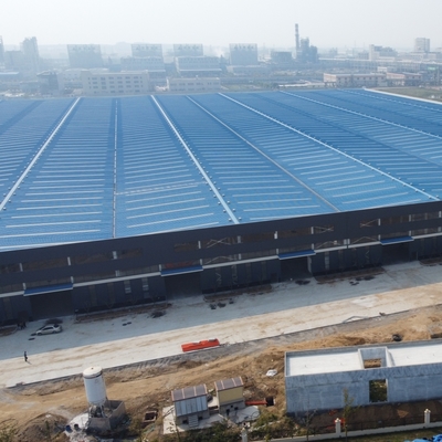 Armazém de Estrutura de Aço Pré-Fabricada Q355B com Revestimento de Zinco Aluminizado