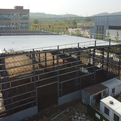Armazém de aço pré-fabricado de grande comprimento com estrutura galvanizada