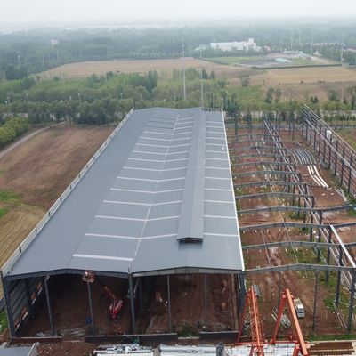 Prédio de Armazém Pré-Fabricado em Aço com Painéis Sanduíche de Lã de Vidro