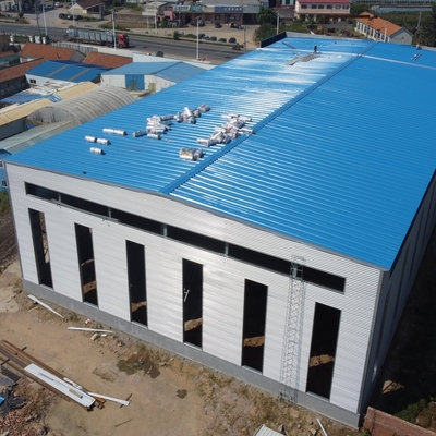 Armazém pré-fabricado com estrutura de aço, seção H, 4000㎡, certificado CE