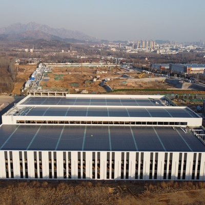 Edifícios de aço pré-construídos de grande comprimento com suporte de guindaste