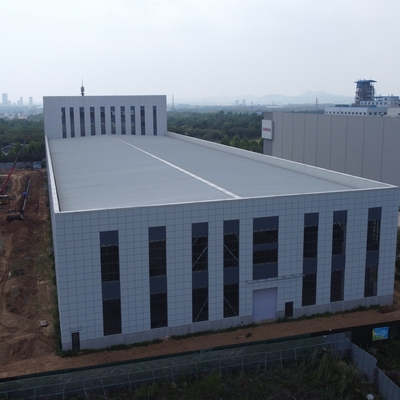 Oficina de estruturas de aço pré-fabricadas 200m x 40m com isolamento de lã de rocha