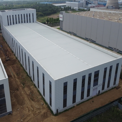 Q355B Oficina de estruturas pré-fabricadas de aço com isolamento de lã de rocha