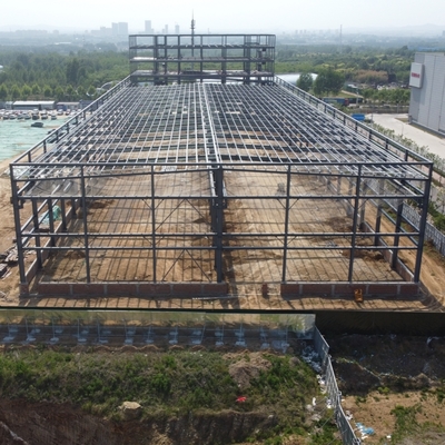 Armazém de aço pré-fabricado de secção H com guindaste de ponte e isolamento térmico