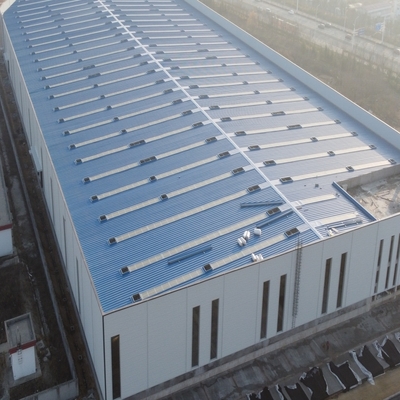 Q355B Oficina de estruturas pré-fabricadas de aço com isolamento de lã de rocha