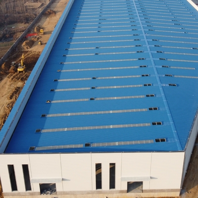 Edifícios de aço pré-construídos de grande comprimento com suporte de guindaste