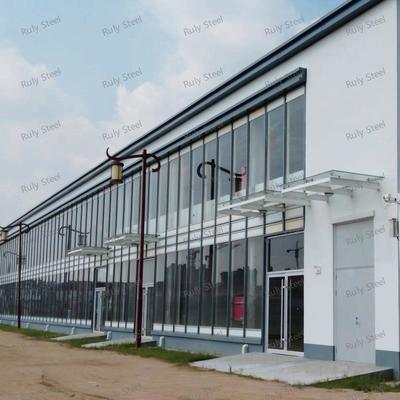 Armazém de Estrutura de Aço Multifuncional com Mezanino para Showroom e Escritório