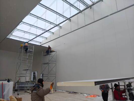 Armazém de armazenamento a frio de estrutura de aço pré-fabricada com painel de sanduíche PU/PIR