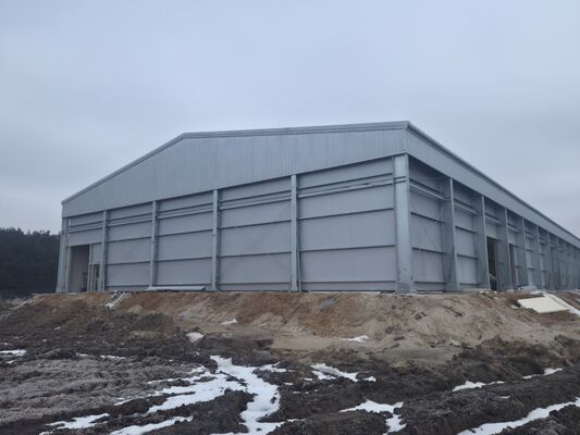 Armazém de armazenamento a frio de estrutura de aço pré-fabricada com painel de sanduíche PU/PIR