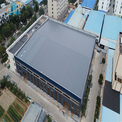 Armazém de aço pré-fabricado personalizável de grande comprimento com área de escritório e oficina integrada