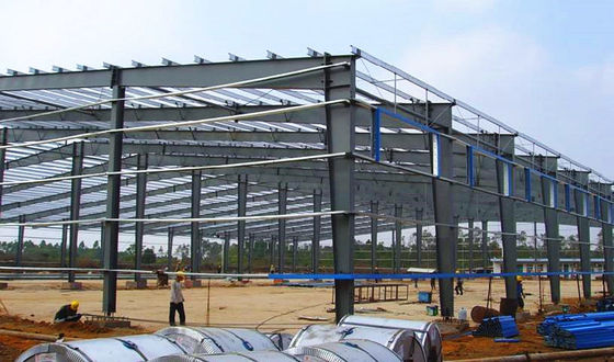 Armazém de estruturas de aço leve pré-fabricadas de um único trecho