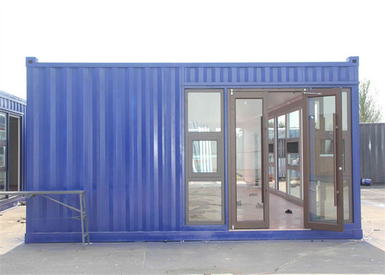 Casa contêiner pré-fabricada de aço galvanizado com painéis de lã de vidro