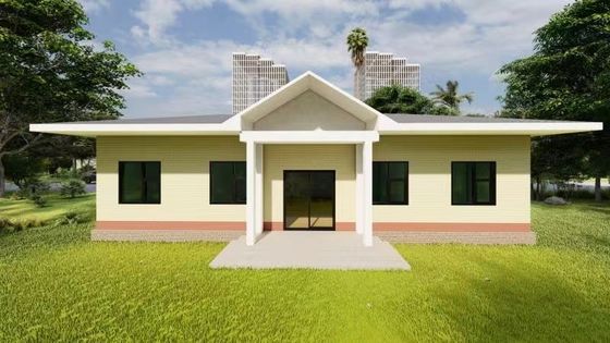 Casa pré-fabricada de estrutura de aço com isolamento de lã de vidro