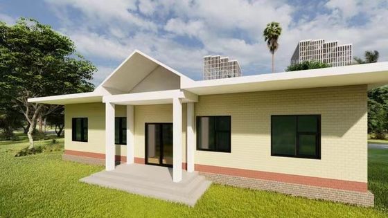 Casa pré-fabricada de estrutura de aço com isolamento de lã de vidro