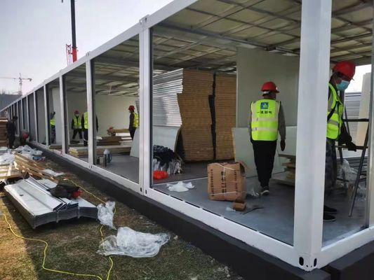 Casa contêiner prefabricada de aço galvanizado com painéis sanduíche EPS