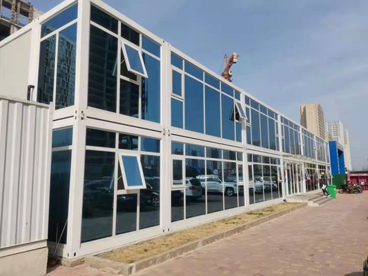 Casa de contêineres pré-fabricada galvanizada com painéis de lã de vidro