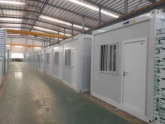 Casa de contêineres pré-fabricada galvanizada com painéis de lã de vidro