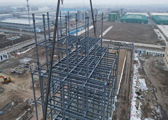 Edifícios de aço de vários andares Fabricação de estruturas de aço pré-construídas